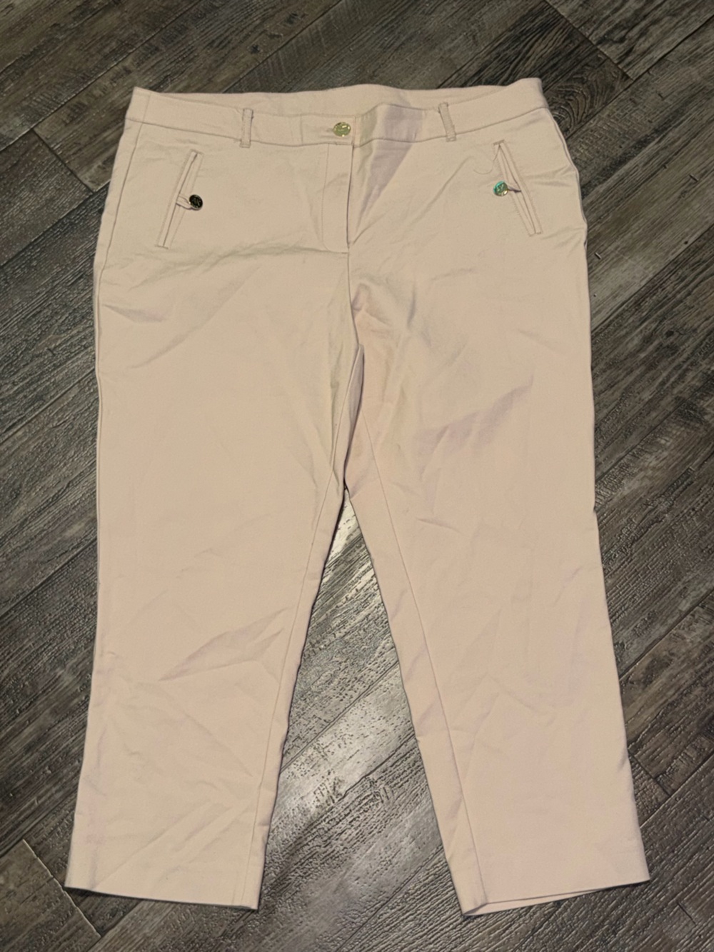 Anne Klein Light Pink Stretch Chinos